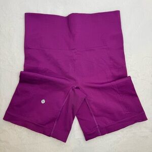 Lululemon Purple Fuchsia Biker Shorts Size 4
